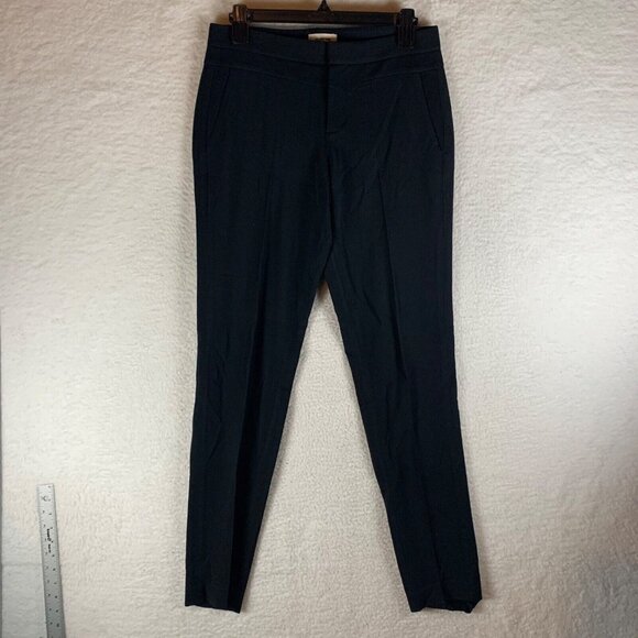 Helmut Lang Women's Wool Blend Mid Rise Black Casual Trouser Dress Pants Size 28 - Picture 1 of 16